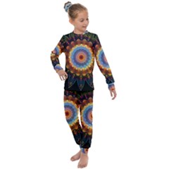 Colorful Prismatic Chromatic Kids  Long Sleeve Set 