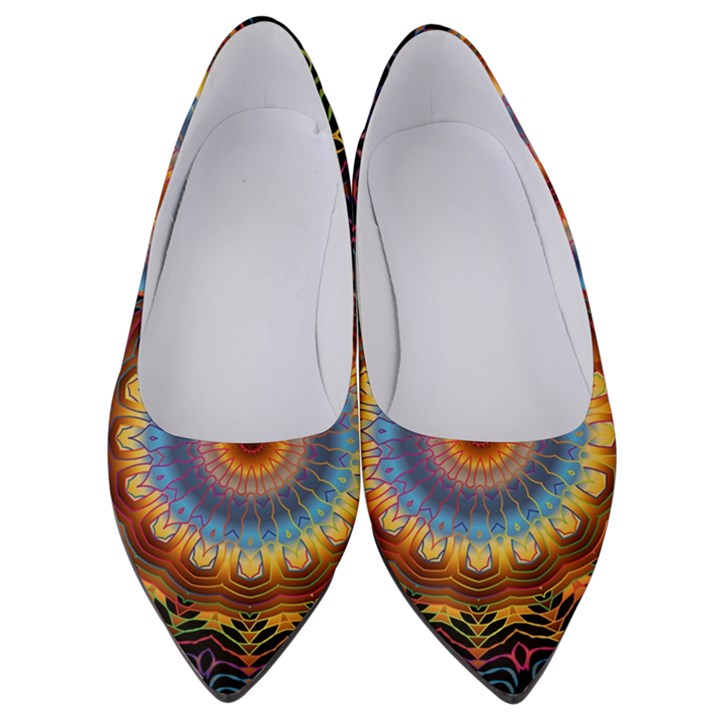 Colorful Prismatic Chromatic Women s Low Heels