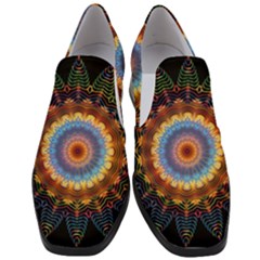 Colorful Prismatic Chromatic Women Slip On Heel Loafers by Semog4