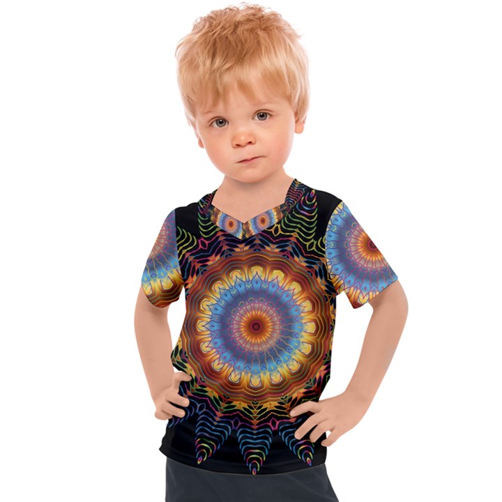 Colorful Prismatic Chromatic Kids  Sports Tee