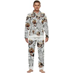 Gears Movement Machine Men s Long Sleeve Velvet Pocket Pajamas Set by Semog4