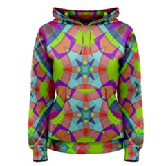 Farbenpracht Kaleidoscope Pattern Women s Pullover Hoodie