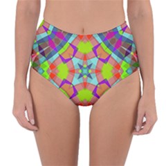 Farbenpracht Kaleidoscope Pattern Reversible High-waist Bikini Bottoms by Semog4