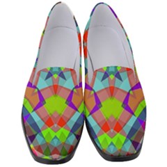 Farbenpracht Kaleidoscope Pattern Women s Classic Loafer Heels by Semog4