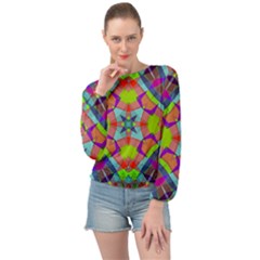 Farbenpracht Kaleidoscope Pattern Banded Bottom Chiffon Top by Semog4