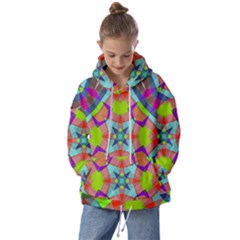 Farbenpracht Kaleidoscope Pattern Kids  Oversized Hoodie