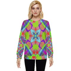 Farbenpracht Kaleidoscope Pattern Hidden Pocket Sweatshirt