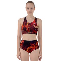 Background Fractal Abstract Racer Back Bikini Set by Semog4