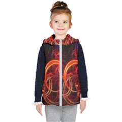 Background Fractal Abstract Kids  Hooded Puffer Vest