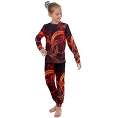 Background Fractal Abstract Kids  Long Sleeve Set 