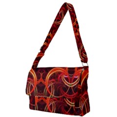 Background Fractal Abstract Full Print Messenger Bag (s) by Semog4