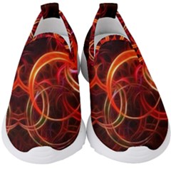 Background Fractal Abstract Kids  Slip On Sneakers by Semog4