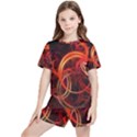 Background Fractal Abstract Kids  Tee And Sports Shorts Set View1