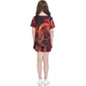 Background Fractal Abstract Kids  Tee And Sports Shorts Set View2