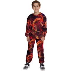 Background Fractal Abstract Kids  Sweatshirt Set