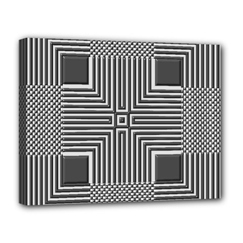 Construction Background Geometric Canvas 14  X 11  (stretched) by Semog4