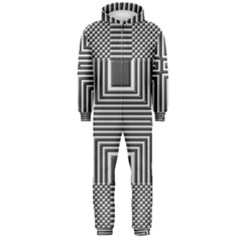 Construction Background Geometric Hooded Jumpsuit (men)