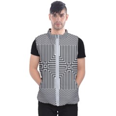 Construction Background Geometric Men s Puffer Vest