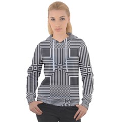 Construction Background Geometric Women s Overhead Hoodie