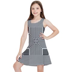 Construction Background Geometric Kids  Lightweight Sleeveless Dress by Semog4