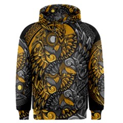 Yin Yang Owl Doodle Ornament Illustration Men s Core Hoodie