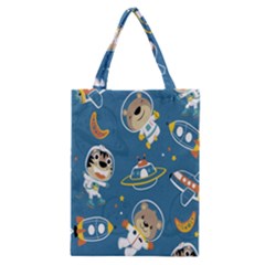 Seamless Pattern Funny Astronaut Outer Space Transportation Classic Tote Bag by Semog4