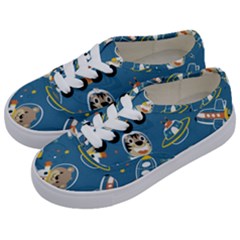 Seamless Pattern Funny Astronaut Outer Space Transportation Kids  Classic Low Top Sneakers by Semog4