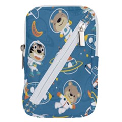 Seamless Pattern Funny Astronaut Outer Space Transportation Belt Pouch Bag (small) by Semog4