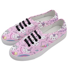 Beautiful Cute Animals Pattern Pink Women s Classic Low Top Sneakers by Semog4