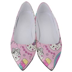 Beautiful Cute Animals Pattern Pink Women s Low Heels by Semog4