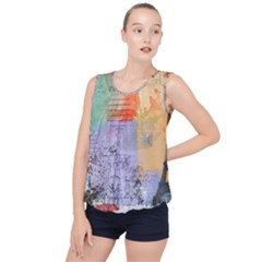 Scrapbook Paris Vintage France Bubble Hem Chiffon Tank Top by Salman4z