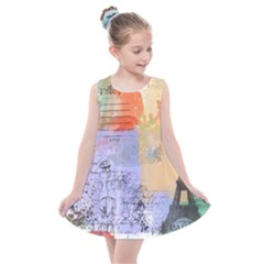 Scrapbook Paris Vintage France Kids  Summer Dress by Salman4z