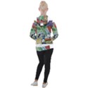 Stained Glass Rose Flower Women s Hooded Pullover View2