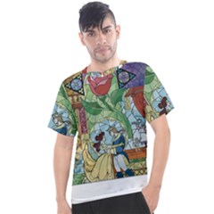 Stained Glass Rose Flower Men s Sport Top by Salman4z