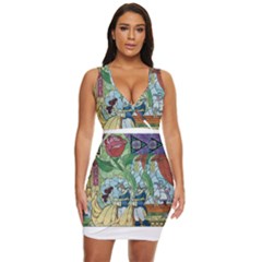 Stained Glass Rose Flower Draped Bodycon Dress by Salman4z