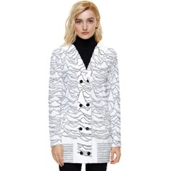 Joy Division Unknown Pleasures Post Punk Button Up Hooded Coat  by Salman4z