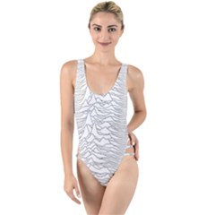 Joy Division Unknown Pleasures Post Punk High Leg Strappy Swimsuit