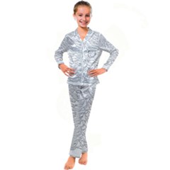 Joy Division Unknown Pleasures Post Punk Kid s Satin Long Sleeve Pajamas Set by Salman4z