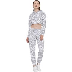 Joy Division Unknown Pleasures Post Punk Cropped Zip Up Lounge Set by Salman4z