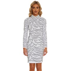 Joy Division Unknown Pleasures Post Punk Long Sleeve Shirt Collar Bodycon Dress by Salman4z