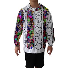 Brain Mind Aianatomy Kids  Hooded Windbreaker by Salman4z