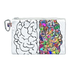 Brain Mind Aianatomy Canvas Cosmetic Bag (large) by Salman4z