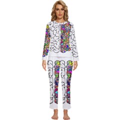 Brain Mind Aianatomy Womens  Long Sleeve Lightweight Pajamas Set by Salman4z