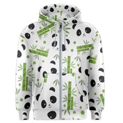 Giant Panda Bear Green Bamboo Men s Zipper Hoodie