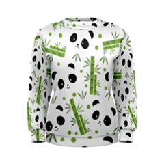 Giant Panda Bear Green Bamboo Women s Sweatshirt by Salman4z