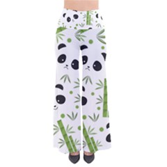 Giant Panda Bear Green Bamboo So Vintage Palazzo Pants by Salman4z