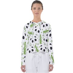 Giant Panda Bear Green Bamboo Women s Slouchy Sweat by Salman4z