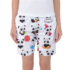 Giant Panda Bear Cuteness Women s Basketball Shorts by Salman4z