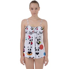 Giant Panda Bear Cuteness Babydoll Tankini Set by Salman4z