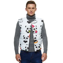 Giant Panda Bear Cuteness Men s Short Button Up Puffer Vest	 by Salman4z